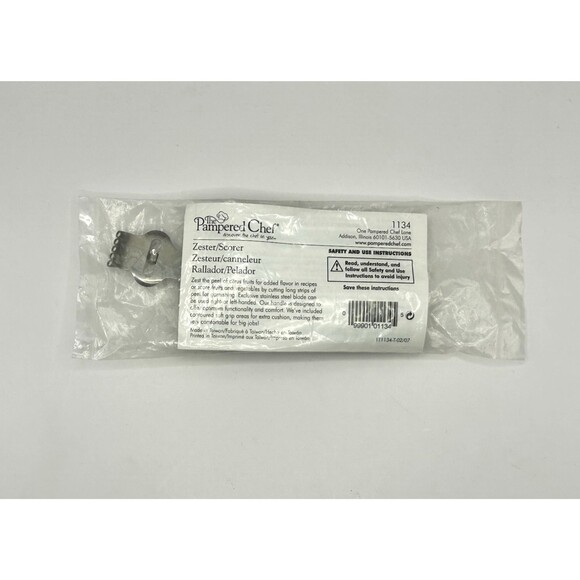 Pampered Chef Zester Scorer Lemon Lime Citrus Orange # 1134 - New Sealed - Picture 7 of 7